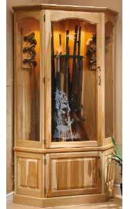 Wood Corner Gun Cabinet